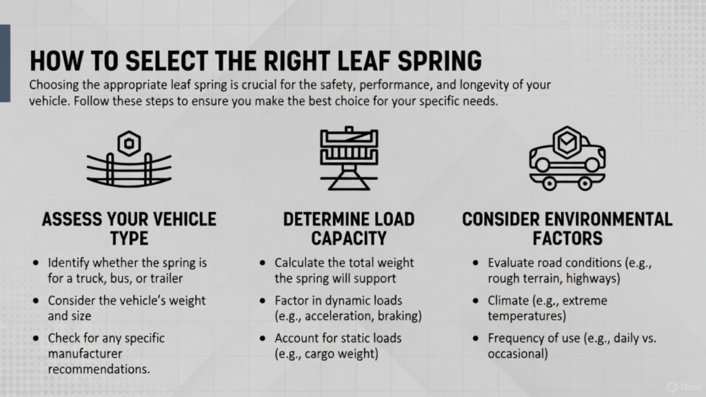 How to Select the Right Leaf Spring for Trucks